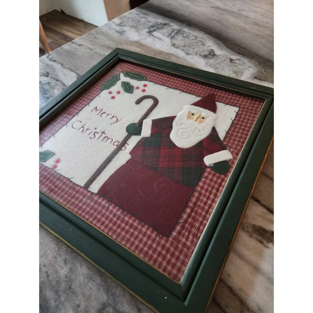Heartwood Creek Jim Shore Santa Claus Merry Christmas‎ Framed Wall Art Enesco